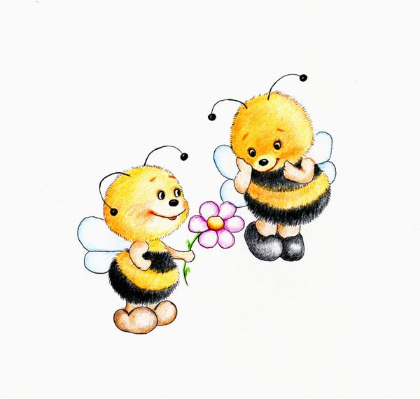 دو زنبور عسل عاشق می شوند