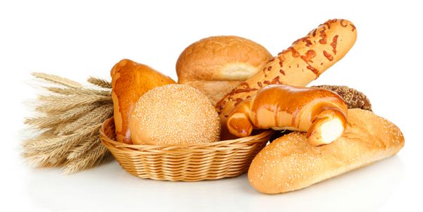 انواع نان جدا شده روی سفید