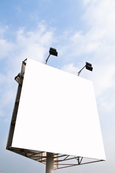 بیلبورد - آگهی سفید خالی پوستر فضای اداری کاندومینیوم ساختمان قاب فولادی