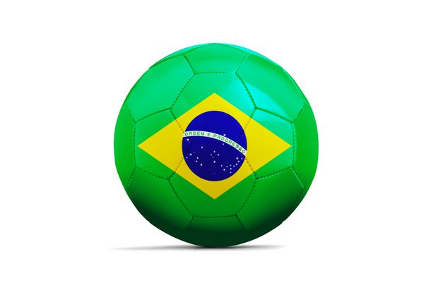 توپ های فوتبال با پرچم تیم ها فوتبال برزیل 2014 گروه A برزیل