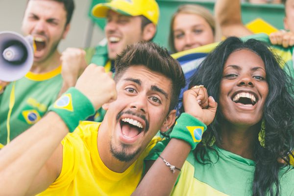 هواداران برزیل در استادیوم