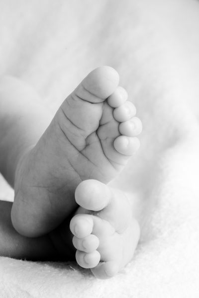 پای نوزاد تازه متولد شده