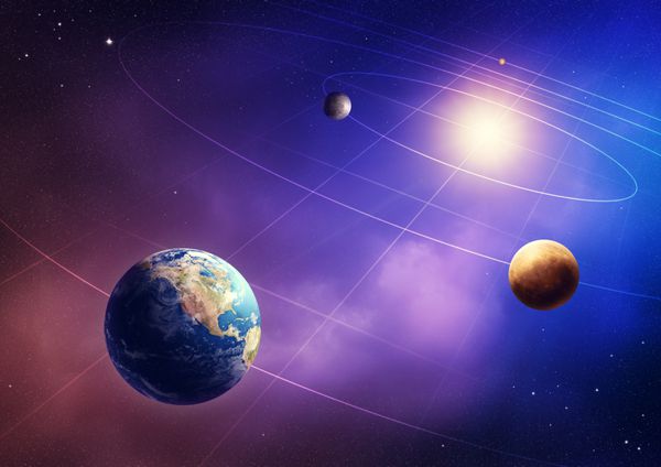 چهار سیاره درونی منظومه شمسی عناصر این تصویر ارائه شده توسط ناسا- نقشه زمین http