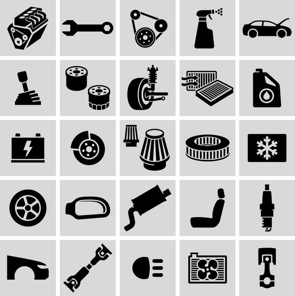 نمادهای قطعات خودرو