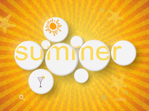 کلمه تابستان در دایره ها