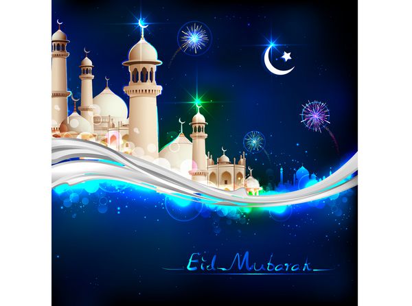 تصویر زمینه عید مبارک عید مبارک با مسجد