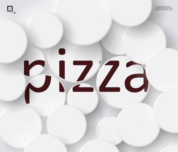 کلمه پیتزا در دایره