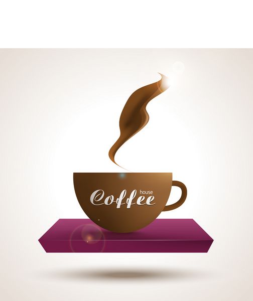 شکل فنجان قهوه فوق العاده سه بعدی برای قهوه خانه و کافی شاپ