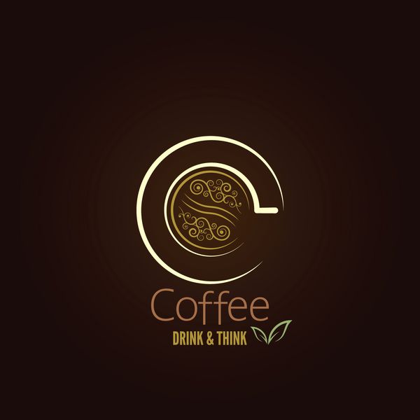 طراحی منوی مفهومی فنجان قهوه