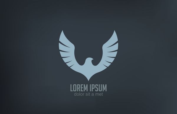الگوی طراحی لوگوی وکتور انتزاعی بال پرنده نماد مفهومی نشان لوکس