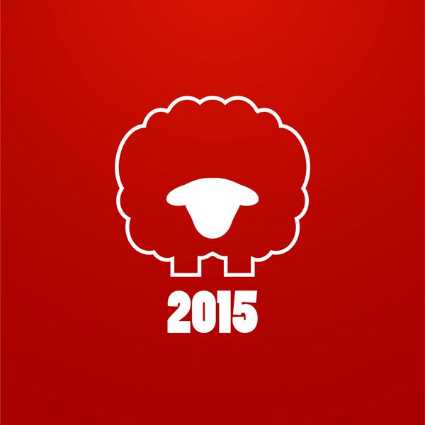 وکتور کارت طرح سال نو مبارک گوسفند 2015