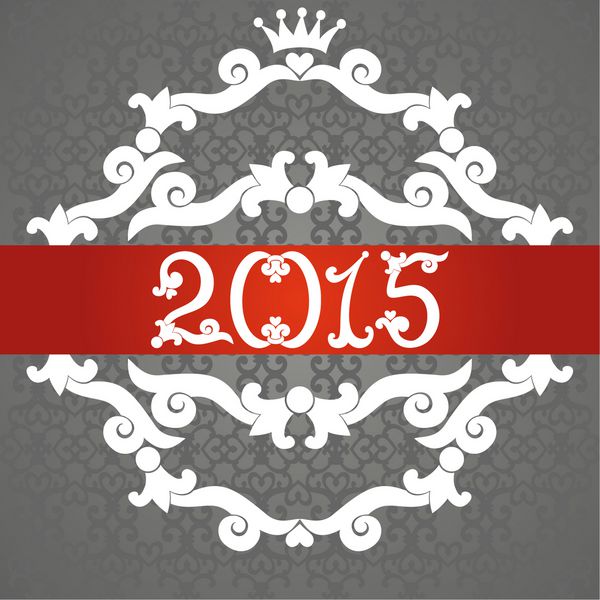 سال نو مبارک عنوان 2015 وکتور