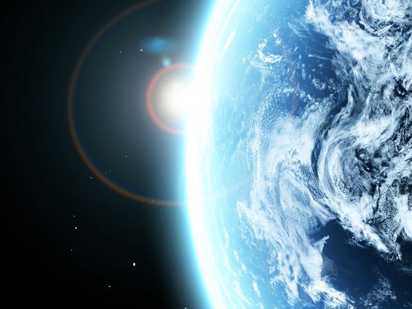 سیاره آبی زمین در فضا