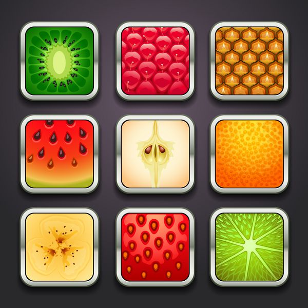 پس‌زمینه قسمت icons-fruits برنامه