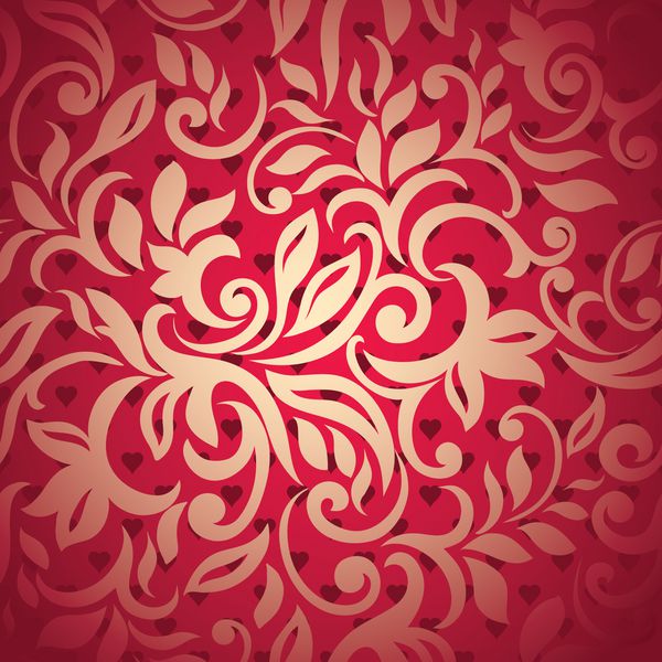 کاغذ دیواری لوکس ولنتاین انتزاعی گلدار