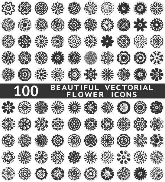 100 نماد گل انتزاعی زیبا وکتور برای طرح زیبای شیک شما مجموعه ای از اشکال طبیعی نمادهای مختلف عاشقانه زنانه عناصر بهار و تابستان مجموعه فانتزی