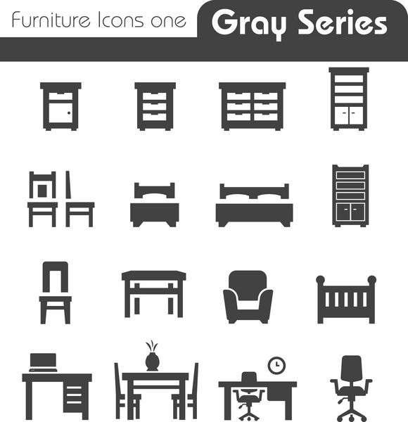 Furniture Icons خاکستری سری دو