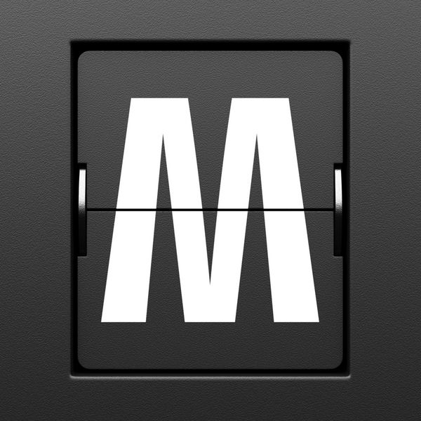 حرف M از الفبای تابلوی امتیاز مکانیکی