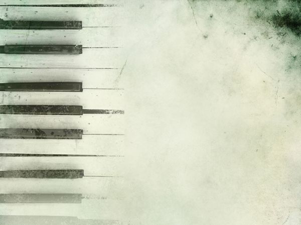 کلیدهای پیانو به سبک گرانج مفهوم موسیقی