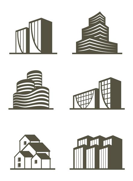 تصویری از نمادهای ساختمان املاک و مستغلات