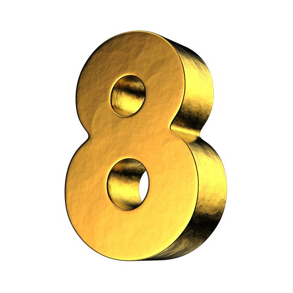 شماره 8 از الفبای جامد طلایی یک مسیر قطع وجود دارد