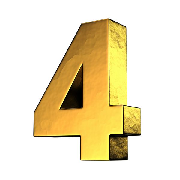 شماره 4 از الفبای جامد طلایی یک مسیر قطع وجود دارد