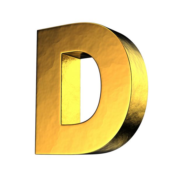 حرف D از الفبای جامد طلایی یک مسیر قطع وجود دارد