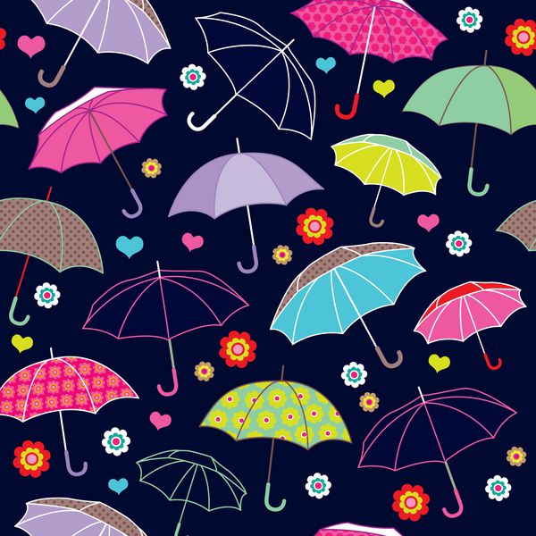 الگوی پس زمینه چتر زیبا در وکتور