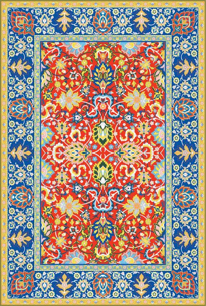 وکتور فرش ایرانی با جزئیات