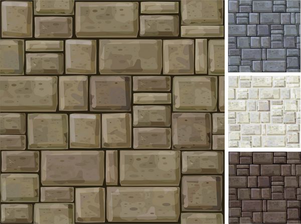 بافت بدون درز دیوار سنگی در رنگ های مختلف