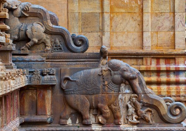 مجسمه خدای هندو در تنجاور تامیل نادو هند