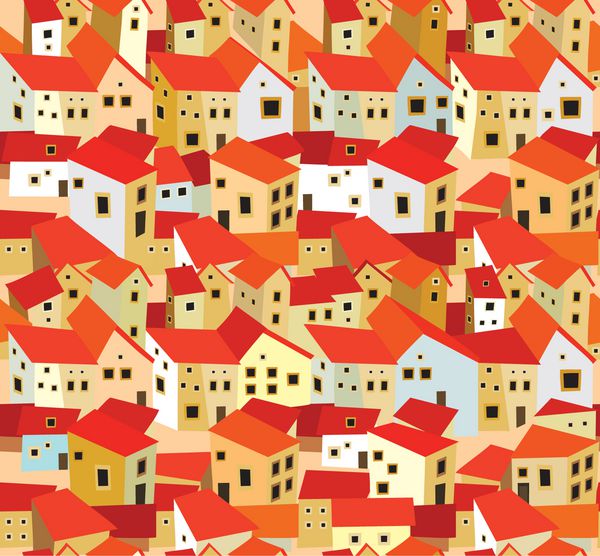 الگوی بدون درز با خانه های اسپانیایی