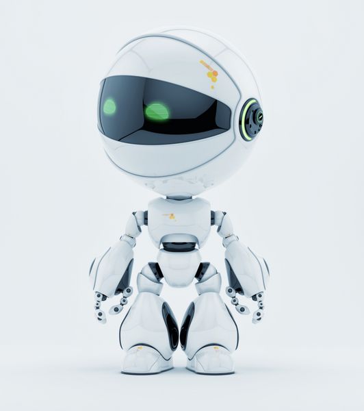 موجود رباتیک زیبا با چشمان سبز