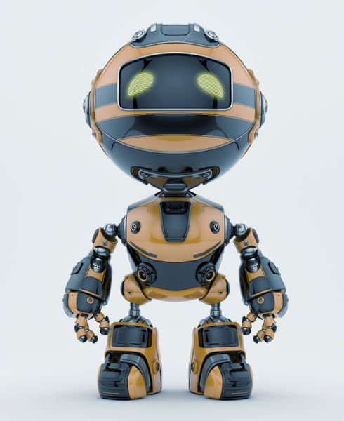 ربات اسباب بازی کوچک زیبا با رنگ آمیزی جنگ