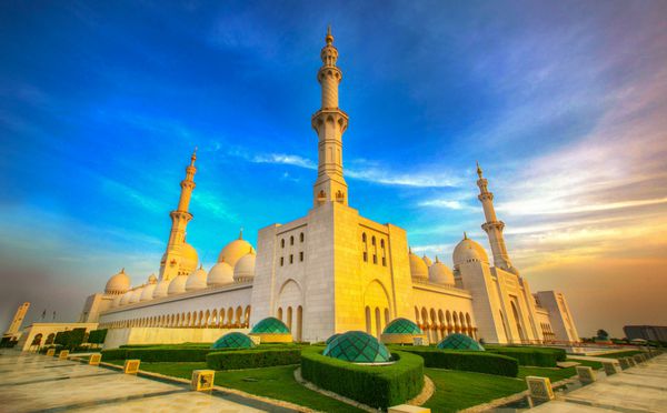 مسجد شیخ زاید ابوظبی امارات خاورمیانه HDR