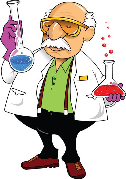 معلم شیمی تجربه شیمیایی بردار و تصویر را نشان می دهد