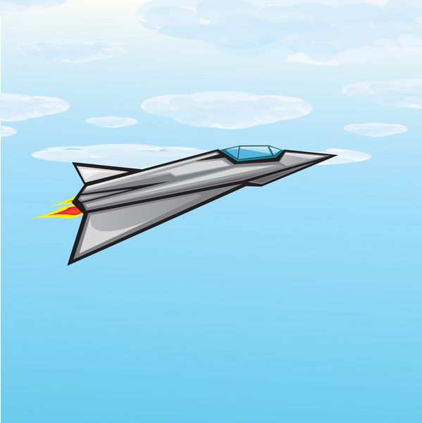 جت جنگنده پرنده با موشک وکتور از هواپیمای جنگی در آسمان