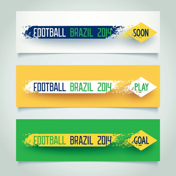 نصب بنرهای گرانج با موضوع فوتبال در برزیل وکتور