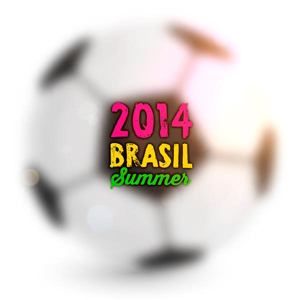 وکتور تابستان 2014 برزیل توپ فوتبال تار برای طراحی فوتبال پس زمینه صاف