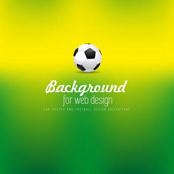 توپ فوتبال برای طراحی وب روی پس‌زمینه بدون فوکوس وکتور