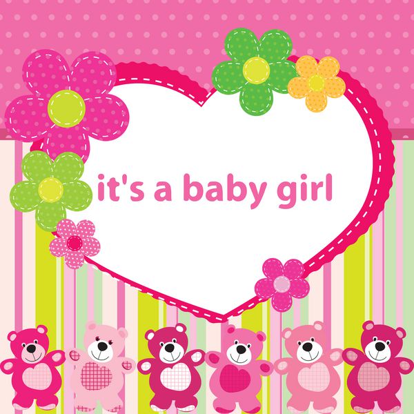 کارت تبریک تولد یک نوزاد دختر