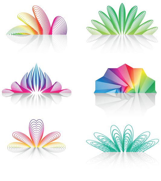 عناصر طراحی تزئینی انتزاعی مجموعه لوگو مجموعه آیکون ایده آل برای نماد تجاری