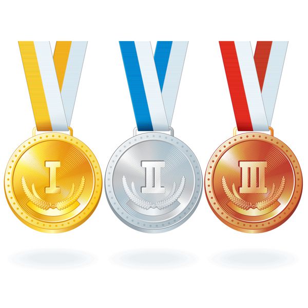 سه مدال بردار طلا نقره و برنز