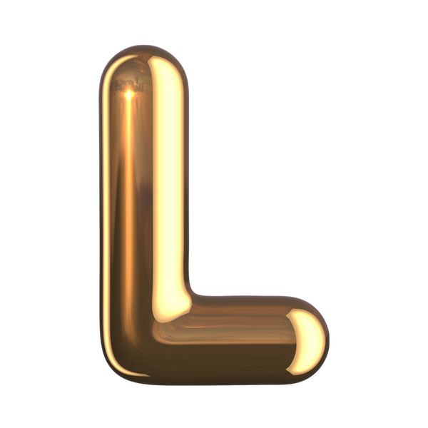 حرف L از الفبای گرد طلایی یک مسیر قطع وجود دارد