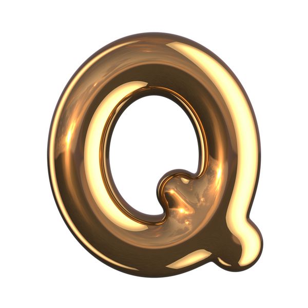 حرف Q از الفبای گرد طلایی یک مسیر قطع وجود دارد