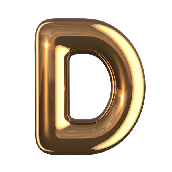 حرف D از الفبای گرد طلایی یک مسیر قطع وجود دارد