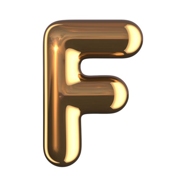 حرف F از الفبای گرد طلایی یک مسیر قطع وجود دارد