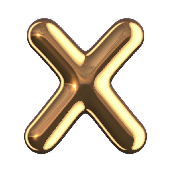 حرف X از الفبای گرد طلایی یک مسیر قطع وجود دارد