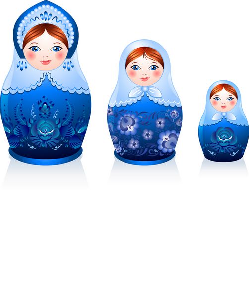 عروسک های ماتریوشکای سنتی روسی