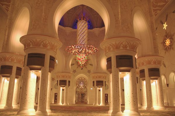 مسجد شیخ زاید در ابوظبی امارات - داخلی
